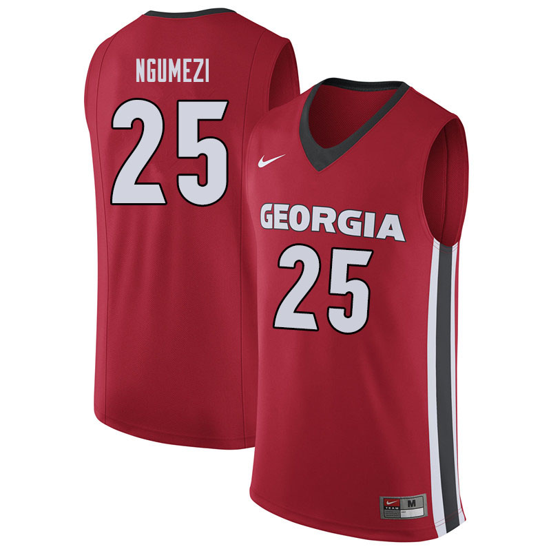 Men #25 Amanze Ngumezi Georgina Bulldogs College Basketball Jerseys Sale-Red - Click Image to Close